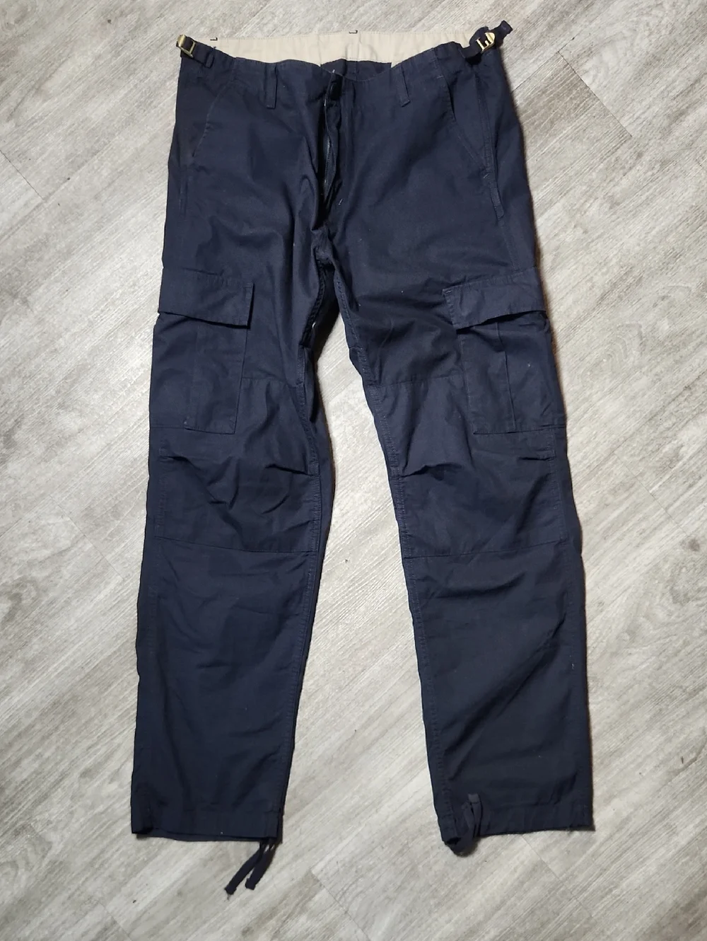 Carhartt WIP Navy Cargo Pants with Utility Pockets